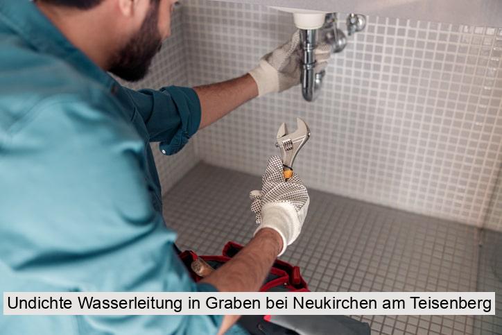Undichte Wasserleitung in Graben bei Neukirchen am Teisenberg